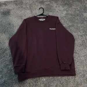 PLAYBOY Men's Crewneck Sweatshirt in Burgundy